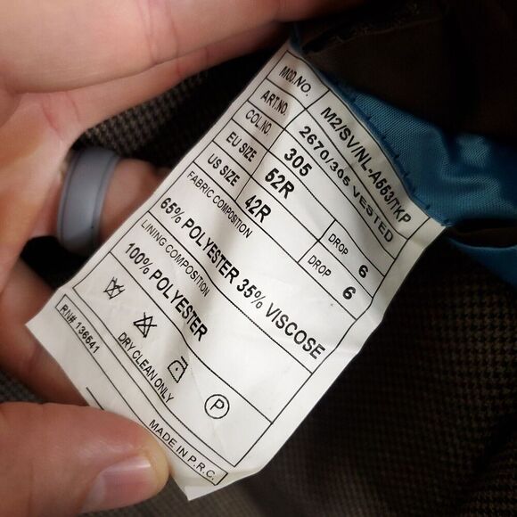 Luciano Natazzi Suit Mens 42R Blazer 36R Pants Modern Fit Drop 6 Professional - Picture 5 of 12